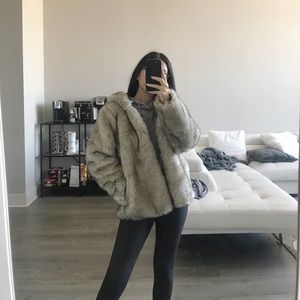 Faux fur coat